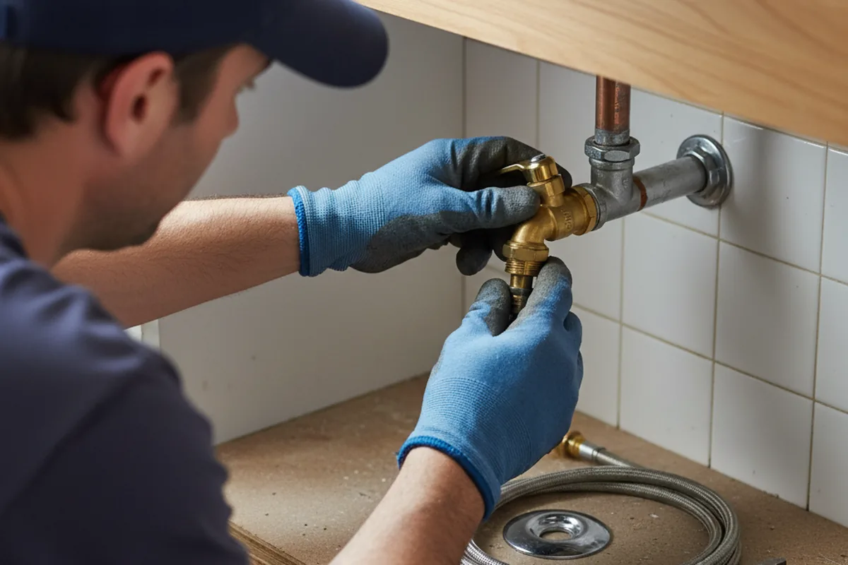 Shutoff valve and fitting work during Emergency Plumbing in Summitville